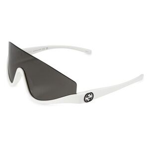 Gucci Flipped Black Lens White Frame Sunglasses